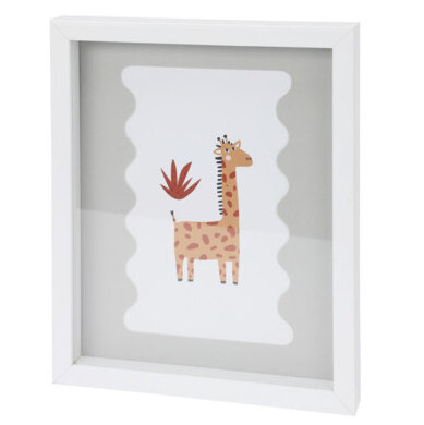 Home Styling Collection Obraz v rámu do dětského pokoje, 28 x 22,5 cm, bílý rám bílý