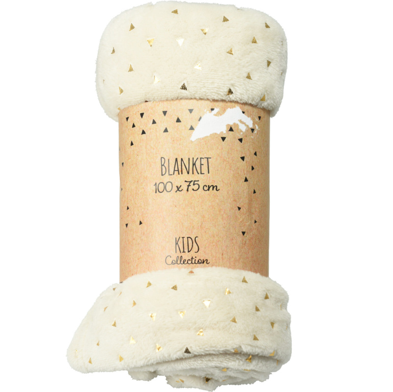 Home Styling Collection Dětská deka s metalickým vzorem, 75 x 100 cm, bílá bílý