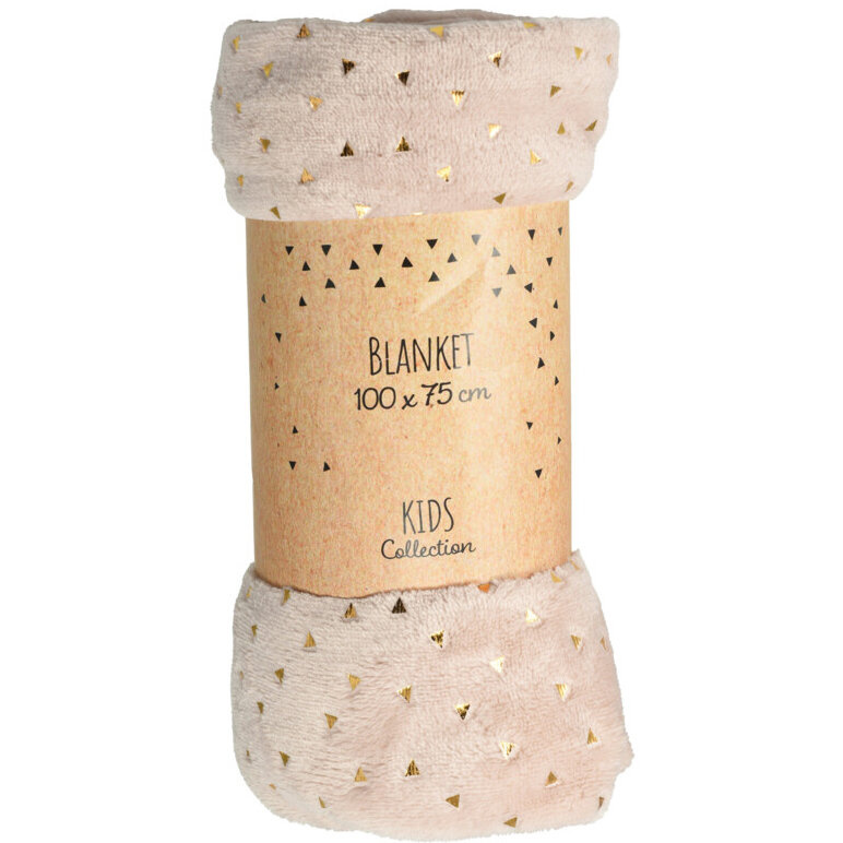 Home Styling Collection Dětská deka s metalickým vzorem, 75 x 100 cm, růžová růžový