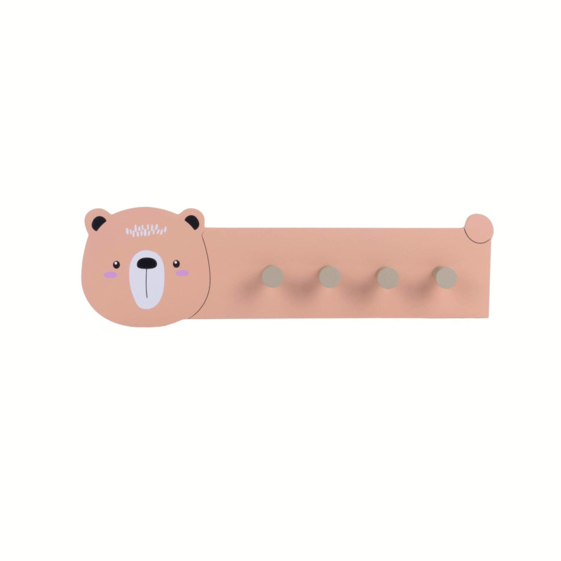 Home Styling Collection Věšák z MDF se zvířecím motivem, 47 x 14,5 cm, hnědý hnědý
