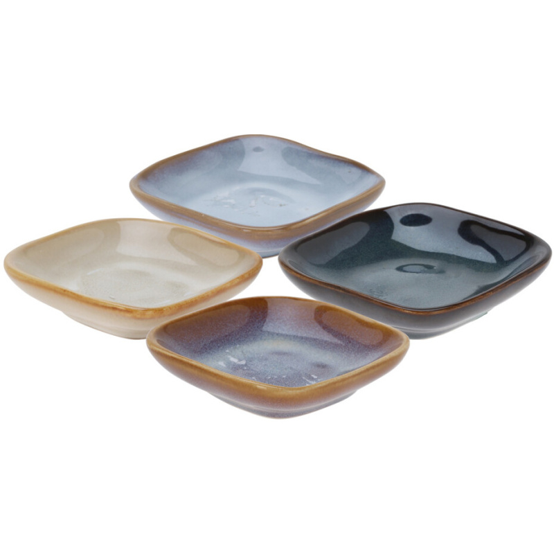EH Excellent Houseware Sada misek na občerstvení, 4 ks, různé barvy modrý