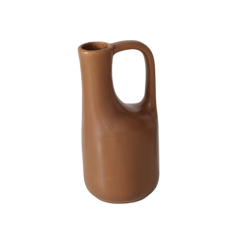Boltze Váza džbán MIROSA, 18 cm, keramická hnědá