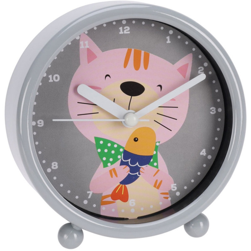 Home Styling Collection Hodiny do dětského pokoje, Ø 10 cm, kočka vícebarevný