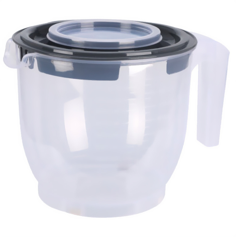 EH Excellent Houseware Mísa na mixování s držadlem a víkem, 2,2 l, šedá šedá