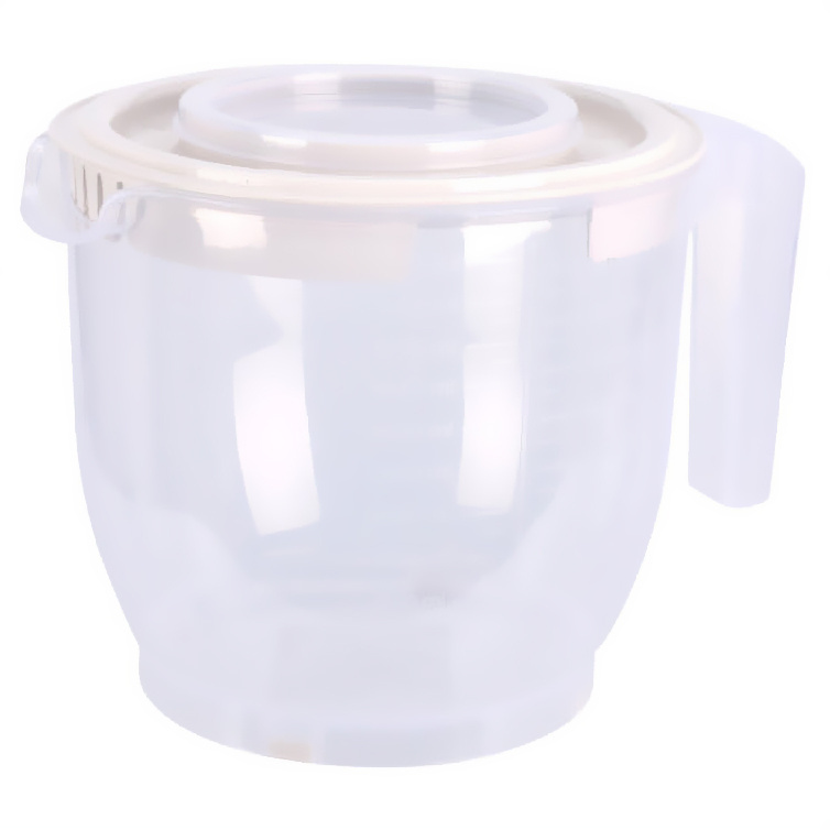 EH Excellent Houseware Mísa na mixování s držadlem a víkem, 2,2 l, bílá bílý
