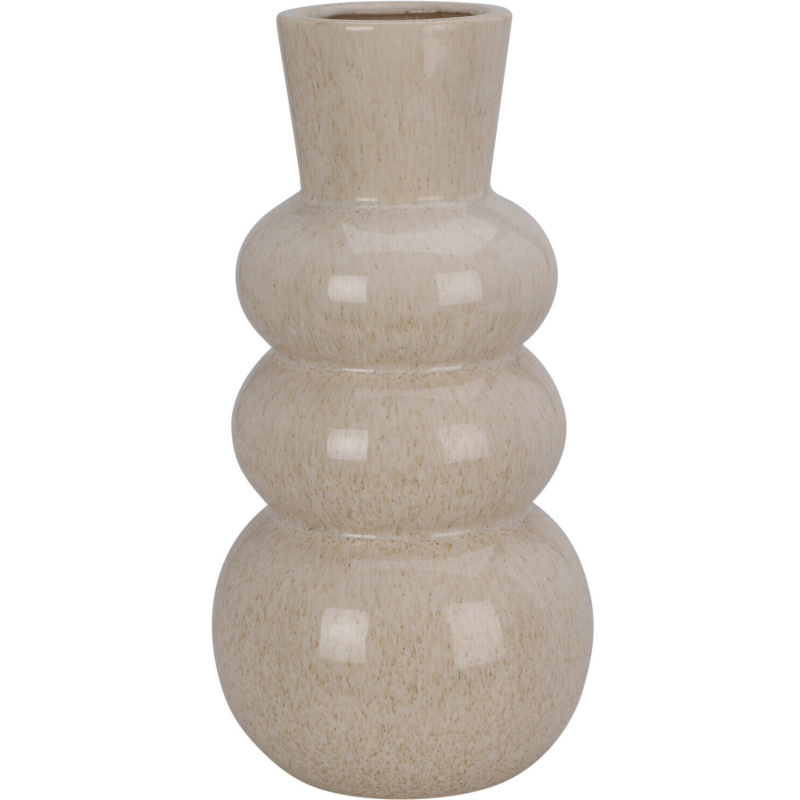 Home Styling Collection Keramická váza v bublinkovým tvaru, 25 x 13 cm, béžová béžová