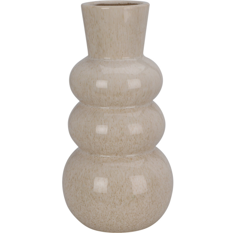 Home Styling Collection Keramická váza v bublinkovým tvaru, 25 x 14 cm, béžová béžová