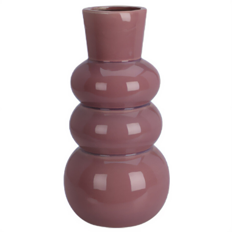 Home Styling Collection Keramická váza v bublinkovým tvaru, 25 x 14 cm, fialová fialový
