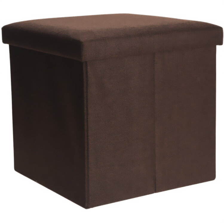 Storagesolutions Taburet s úložným prostorem, 38 x 38 x 38 cm, hnědý hnědý 95018