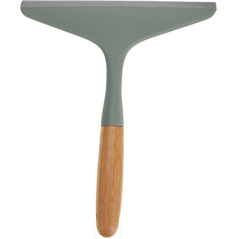 EH Excellent Houseware Stěrka na okna s bambusovou rukojetí, zelená zelený