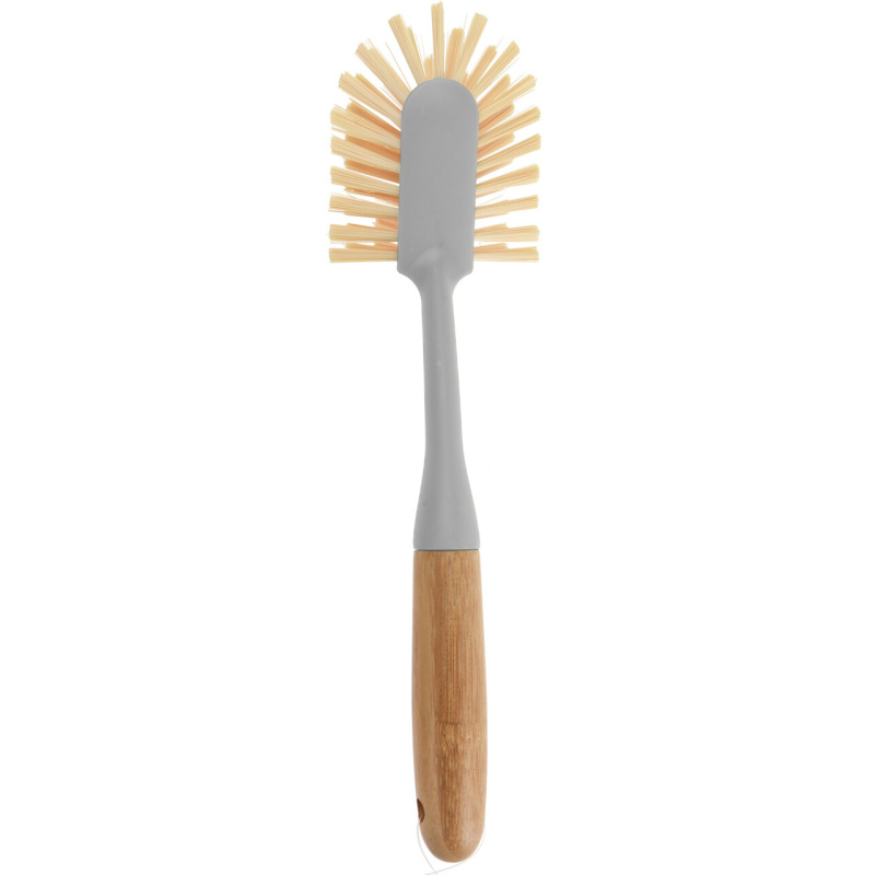 Ultra Clean Kartáč na mytí nádobí s bambusovou rukojetí, 28 x 7 x 6 cm, šedý šedá
