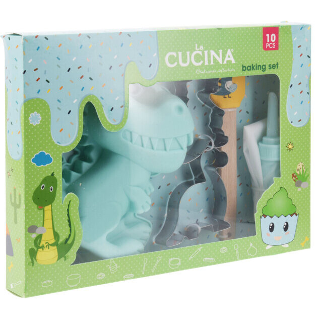 La Cucina Sada na pečení pro děti, 10 prvků, zelená zelený