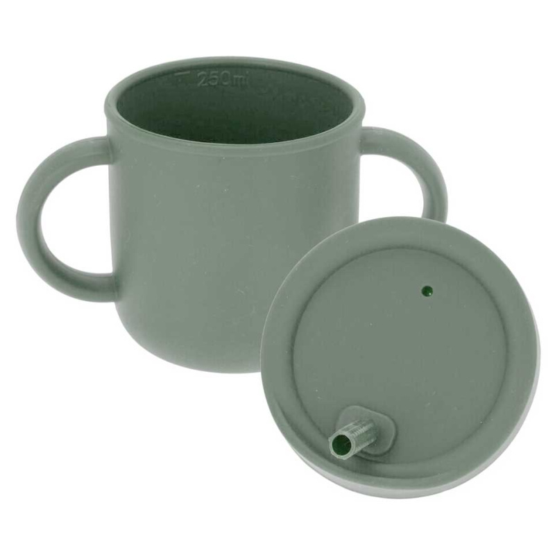 EH Excellent Houseware Hrnek na pití s uchy, Ø 12 x 10,5 cm, zelený zelený