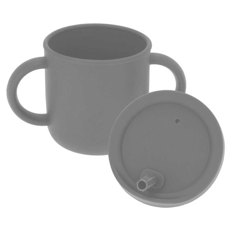 EH Excellent Houseware Hrnek na pití s uchy, Ø 12 x 10,5 cm, šedý šedá