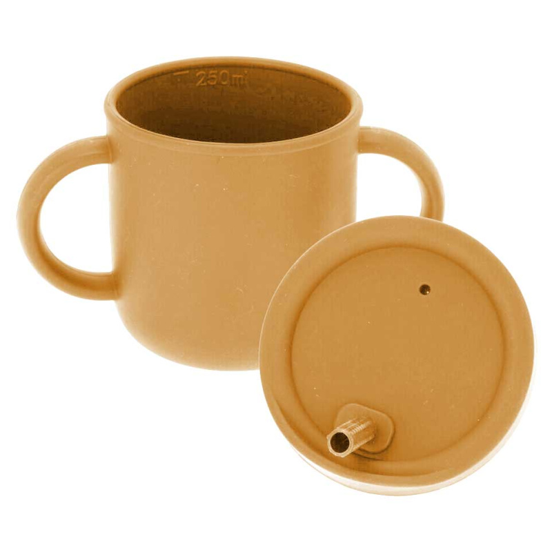 EH Excellent Houseware Hrnek na pití s uchy, Ø 12 x 10,5 cm, žlutý žlutý