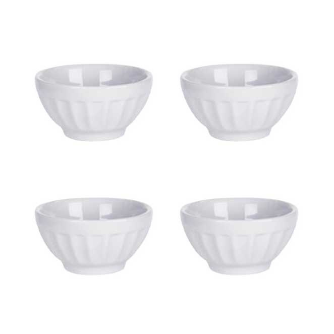 EH Excellent Houseware Porcelánové misky na občerstvení, 4 ks bílý