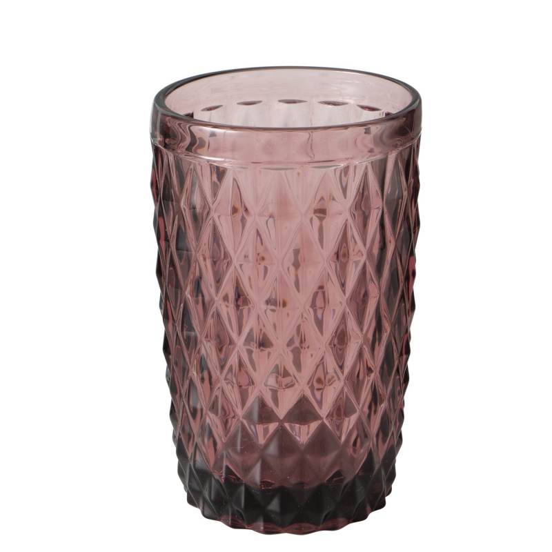 Boltze Home Sklenice z růžového skla, AURORA, 300 ml růžový