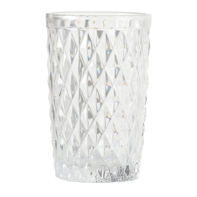 Boltze Home Dekorovaná sklenice, AURORA, 300 ml transparentní