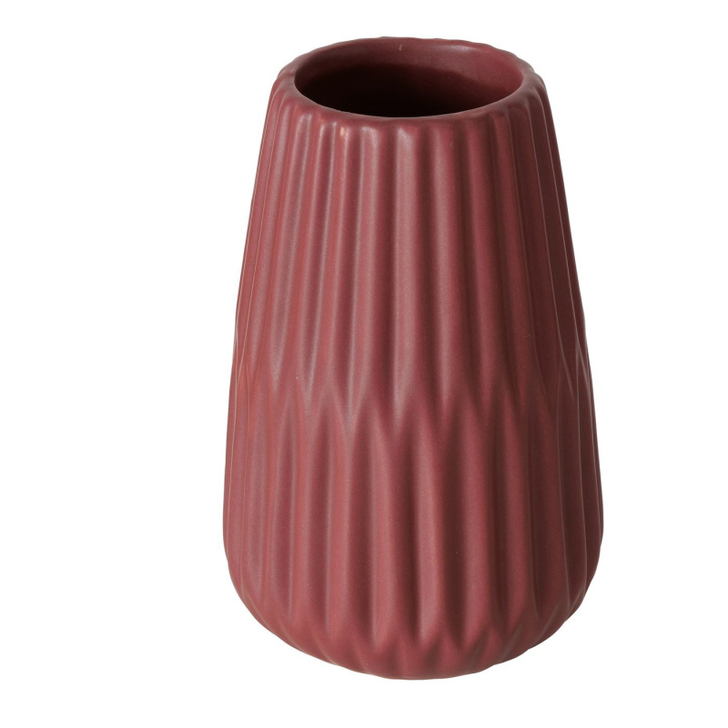 Boltze Home Porcelánová váza, ESKO, 17 cm bordó