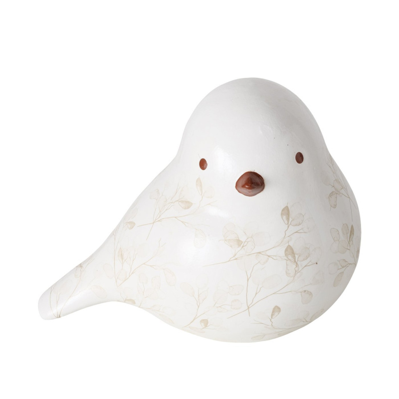 Boltze Home Figurka ptáčka, ručně malovaná, SILVANA bílý