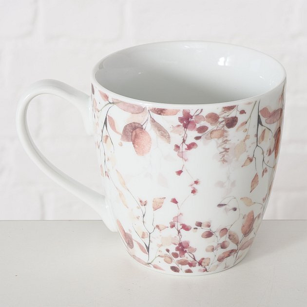 Boltze Home Hrnek s květinovým motivem BERNADA, 480 ml, porcelánový vícebarevný