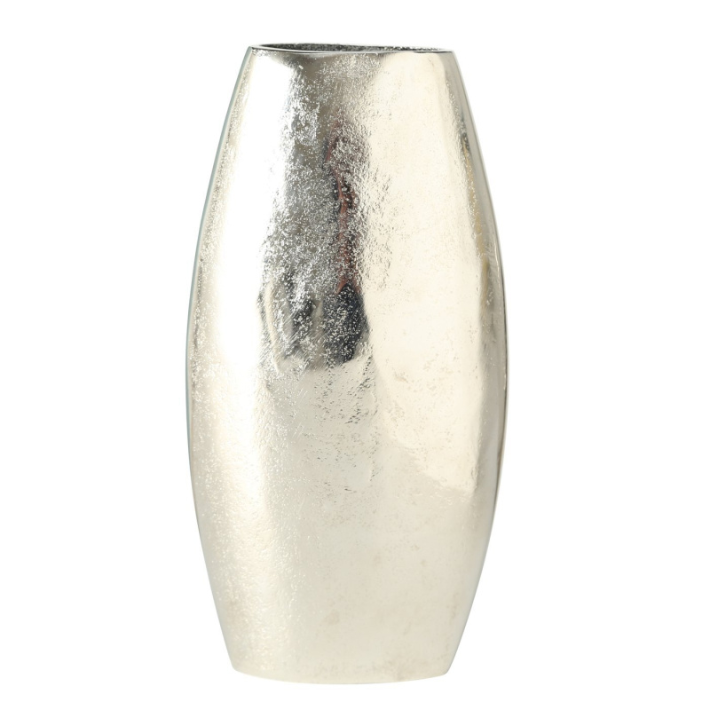 Boltze Home Kovová váza, FLAIRE, 22 cm, stříbrná stříbrný