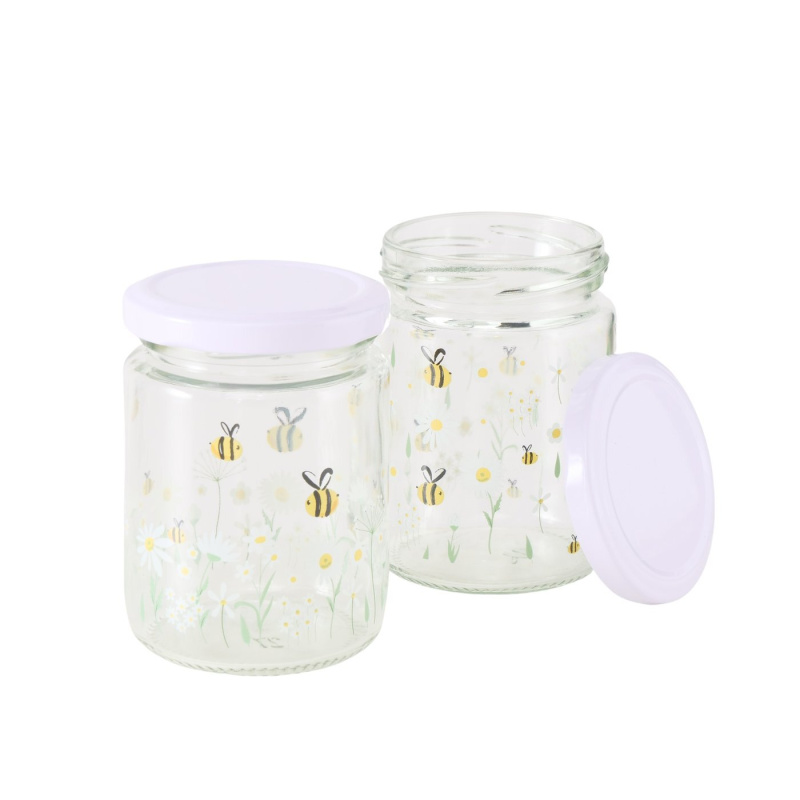 Boltze Sklenice na med HONEY, 2 x 240 ml transparentní