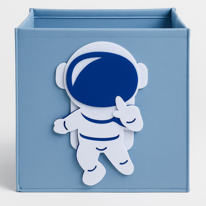 Kids Collection Plstěný úložný box na hračky MOLKI, 30 x 30 x 30 cm, modrý modrý