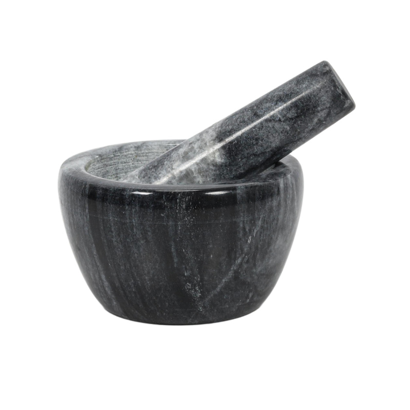 EH Excellent Houseware Mramorový hmoždíř LUNO, Ø 10 cm, černý černá