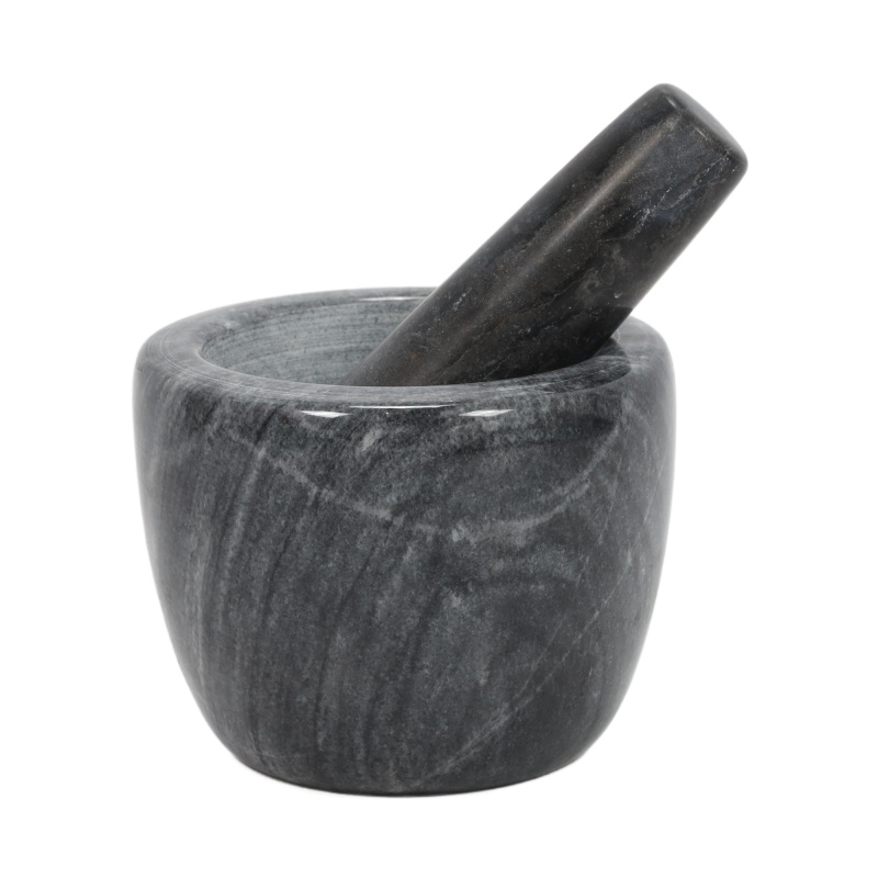 EH Excellent Houseware Mramorový hmoždíř GAVI, Ø 12 cm, černý černá