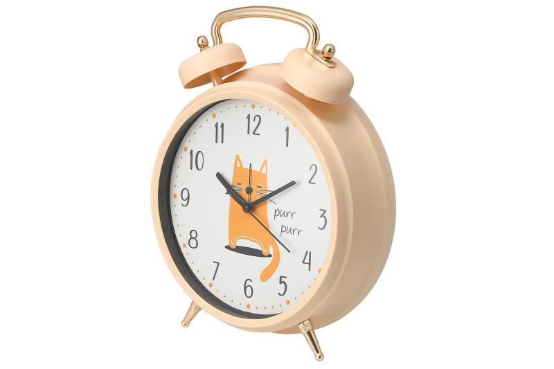 Home Styling Collection Dětský budík SAFI, Ø 24 cm, oranžový oranžová 98534