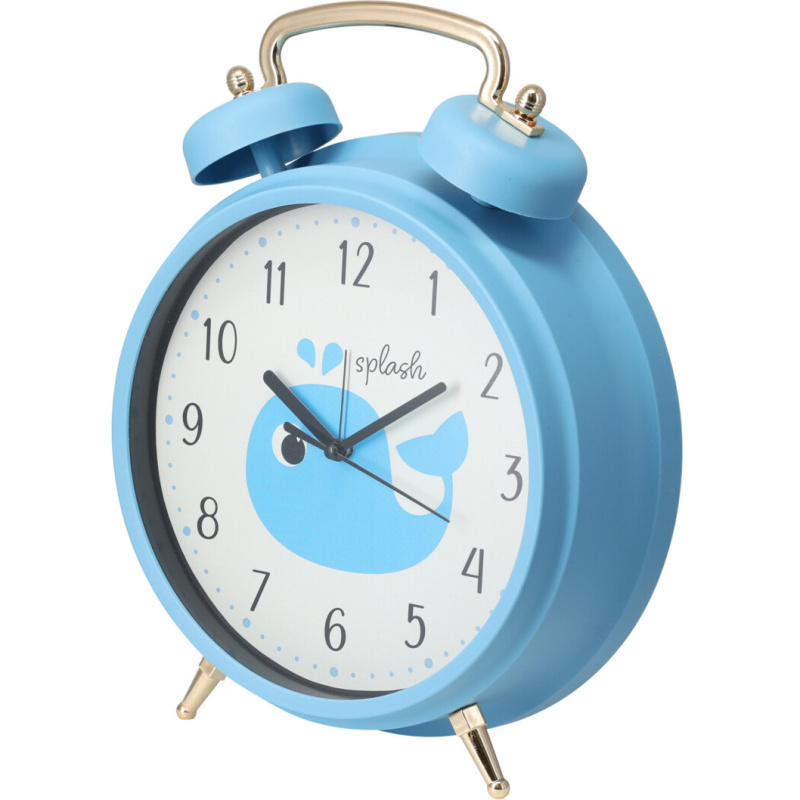 Home Styling Collection Dětský budík SAFI, Ø 24 cm, modrý modrý 98535