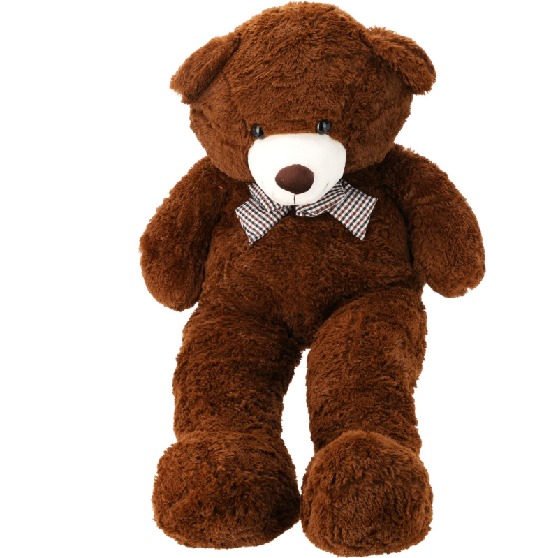 Tender Toys Velký medvídek se stuhou TETI, 120 cm, hnědý hnědý