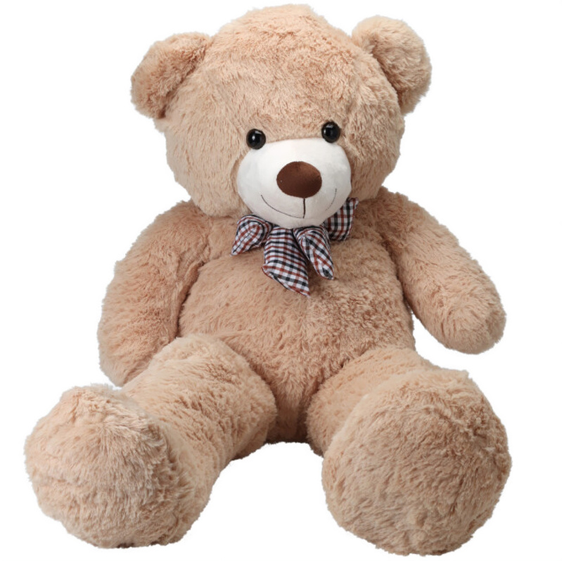Tender Toys Velký medvídek se stuhou TETI, 120 cm, béžový béžová 98547
