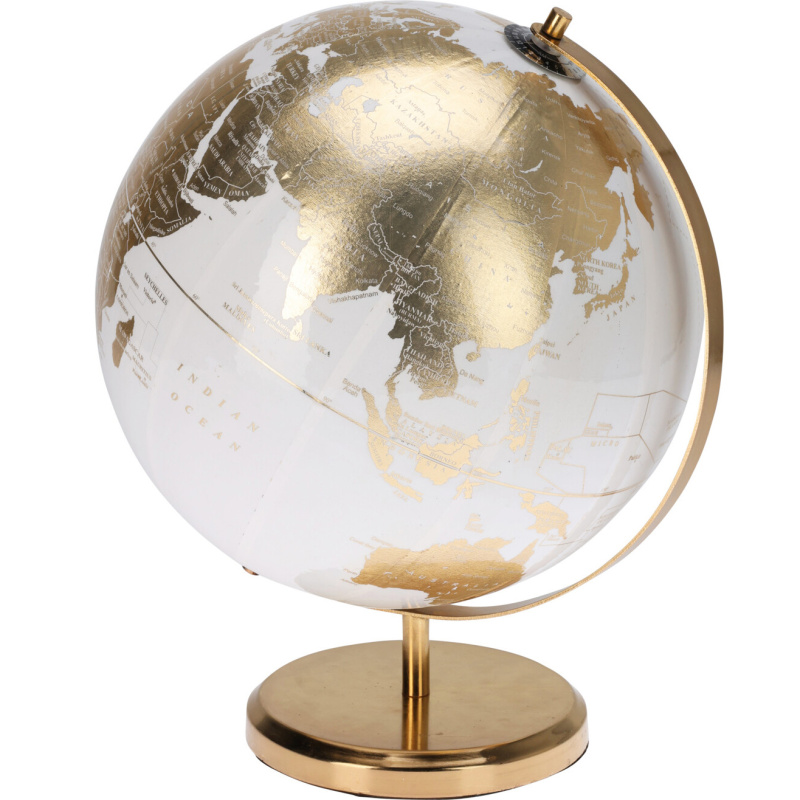 Home Styling Collection Dekorativní globus CON, Ø 25 cm, bílý bílý