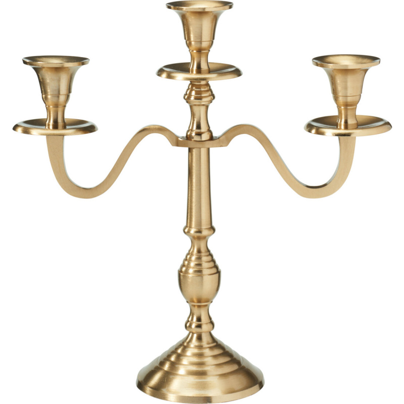 Home Styling Collection Tříramenný svícen, zlatý, elegantní, 30 cm zlatý