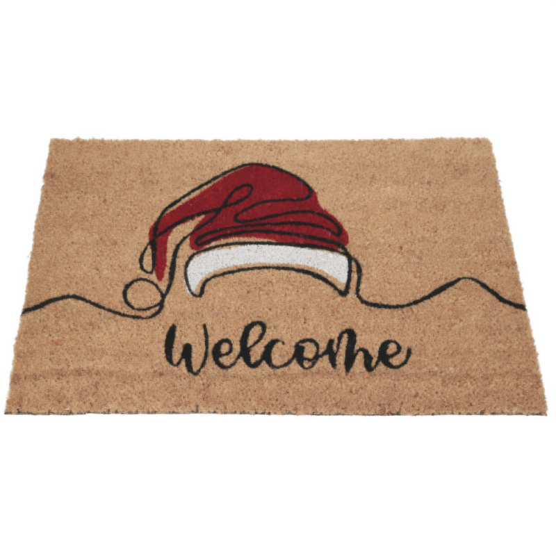 Home Styling Collection Rohožka z kokosového vlákna 59x39 cm, Santa Claus hnědý