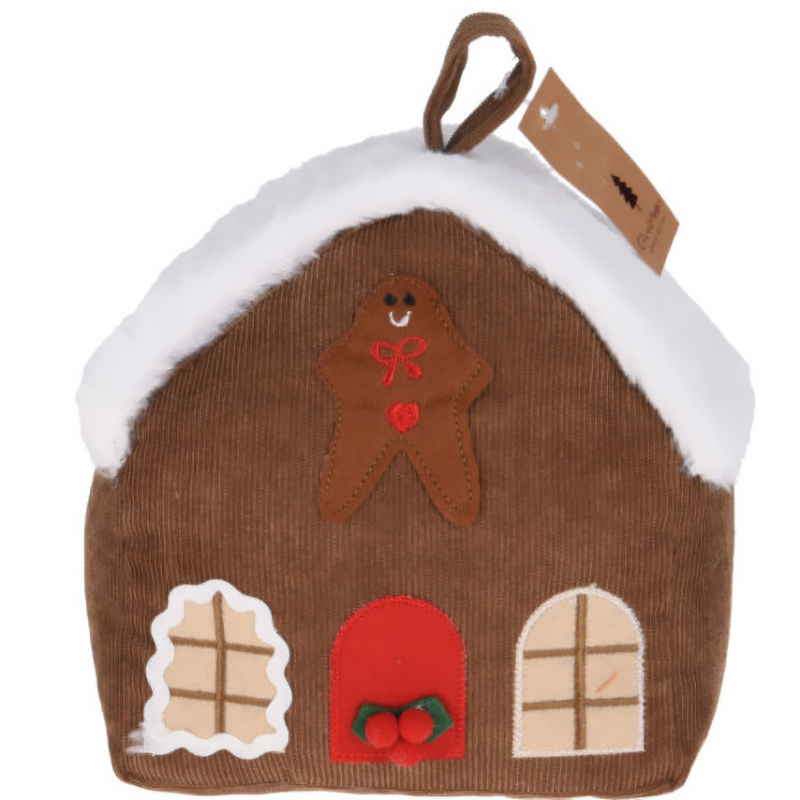 Home Styling Collection Zarážka do dveří, dům Santa Clause hnědý