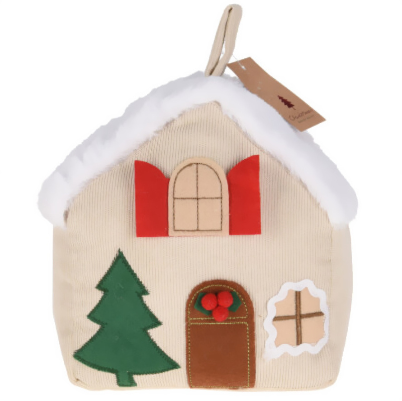Home Styling Collection Zarážka do dveří, dům Santa Clause béžová