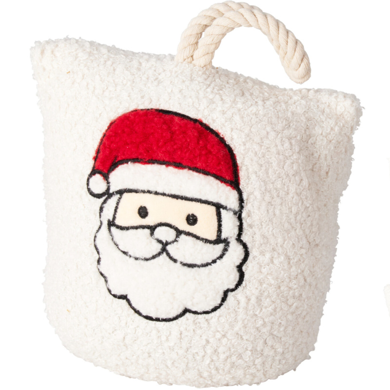 Home Styling Collection Zarážka do dveří s vánočním vzorem bílý