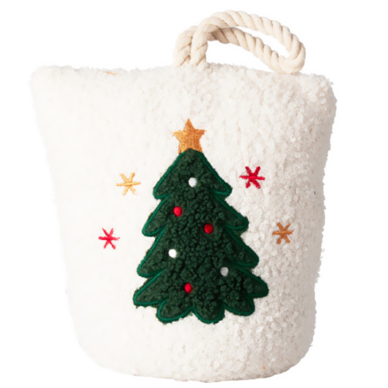 Home Styling Collection Zarážka do dveří s vánočním vzorem bílý