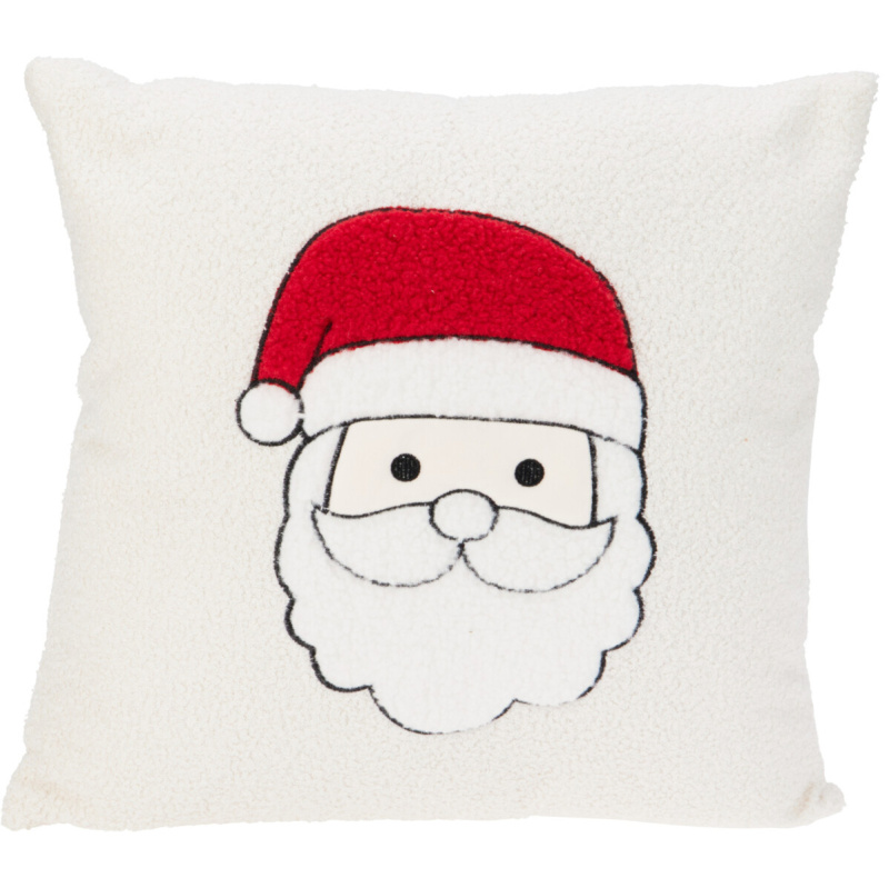 Home Styling Collection Dekorační polštář, vánoční vzor, bílý 44 x 44 cm bílý