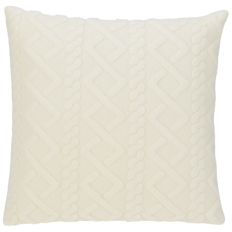 Home Styling Collection Dekorační polštář 45 x 45 cm, pletený bílý