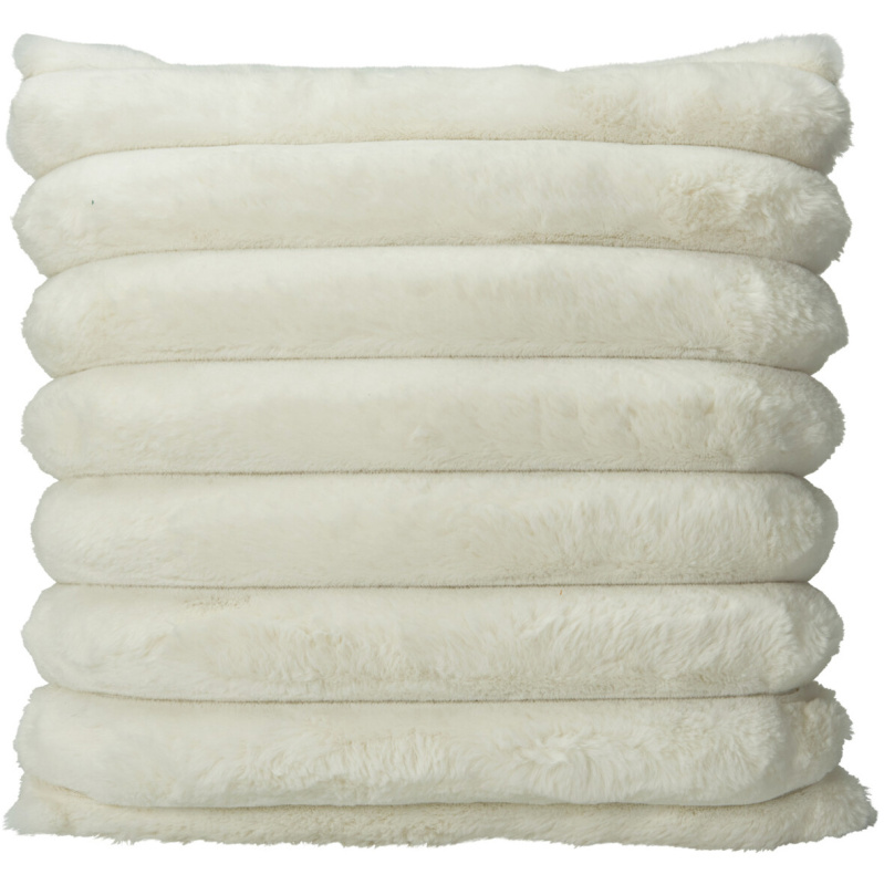Home Styling Collection Dekorační polštář 45 x 45 cm, chlupatý bílý