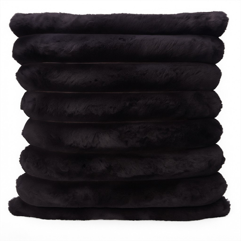 Home Styling Collection Dekorační polštář 45 x 45 cm, sametový černá
