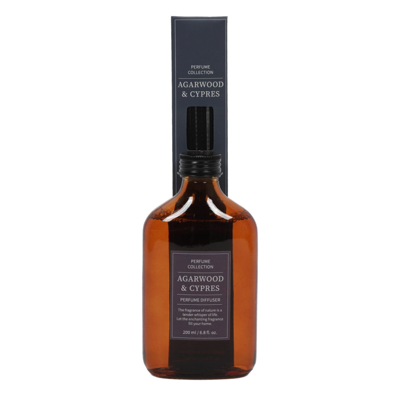 Perfume Collection Aroma difuzér HOME SCENT, 200 ml, agarové dřevo a cypřiš hnědý