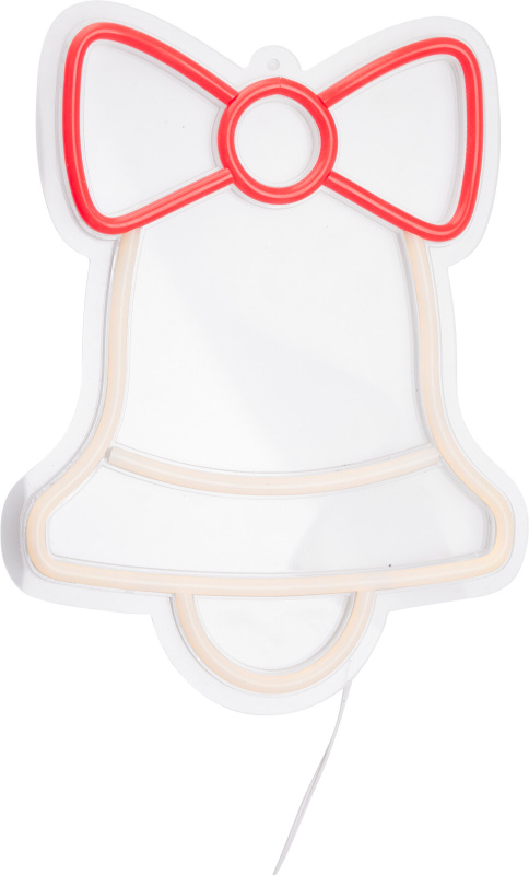 Home Styling Collection Vánoční neonový nápis na zeď zvonek, LED, 23 x 22 cm zlatý