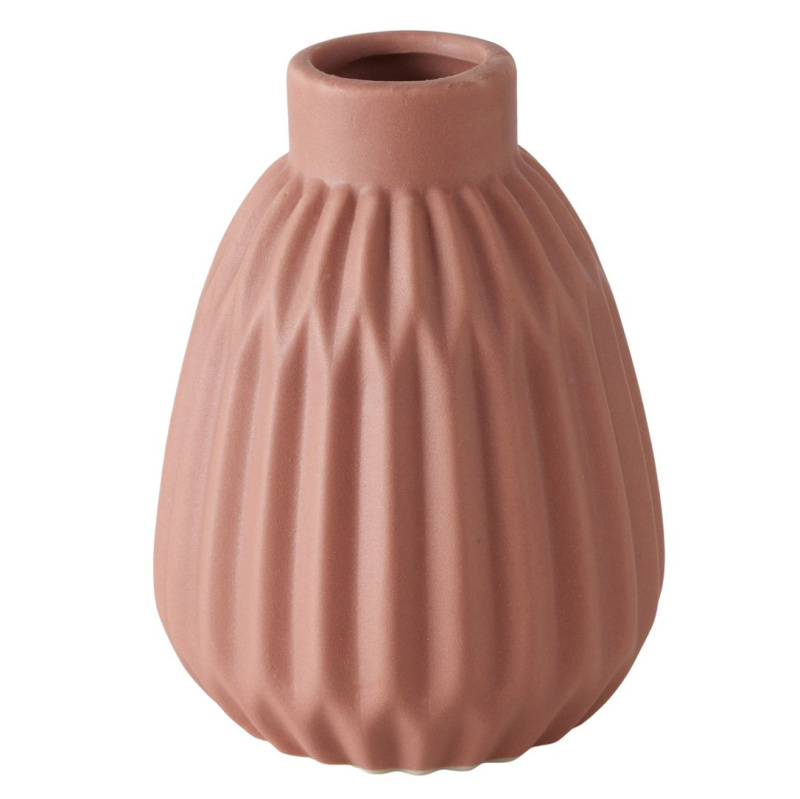 Boltze Home Keramická váza ESKO, ručně malovaná, 13 cm růžový