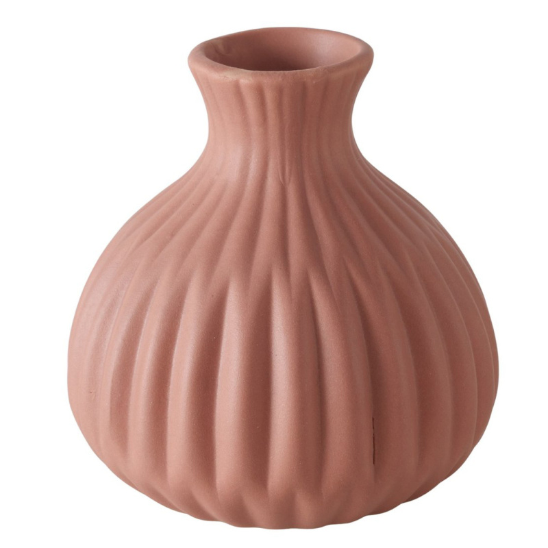 Boltze Home Keramická váza ESKO, ručně malovaná, 13 cm růžový
