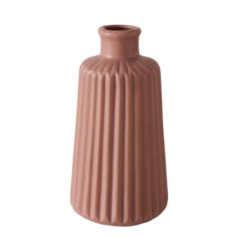 Boltze Home Keramická váza ESKO, ručně malovaná, 17 cm růžový